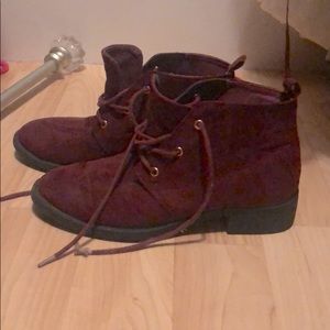 Forever 21 maroon booties
